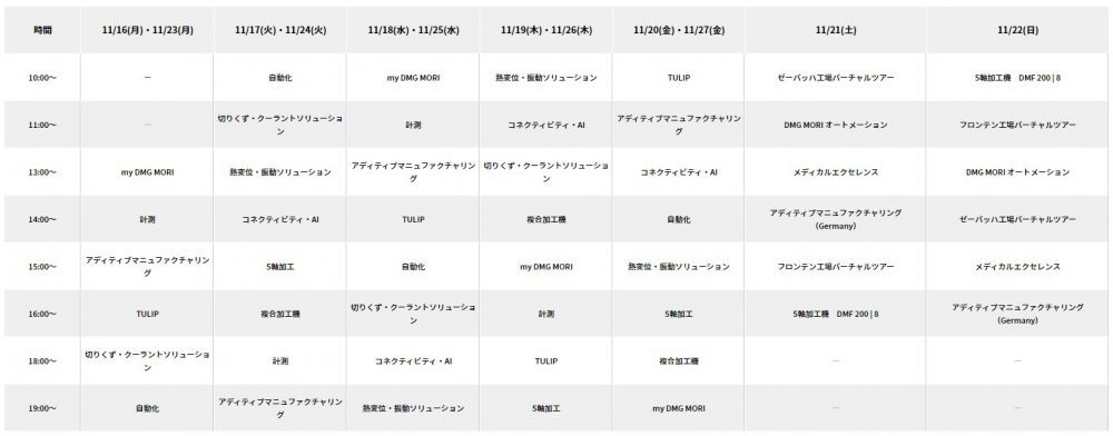 スケジュール